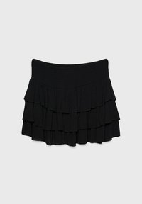 Stradivarius RUFFLED - Minijupe - black