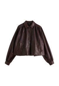 Keinonahkatakki - dark dusty red