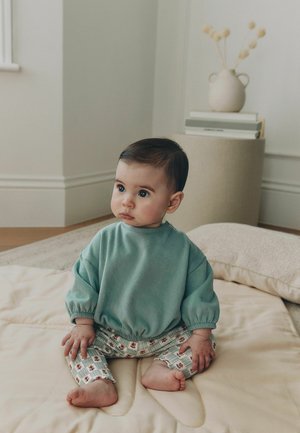 Next, REGULAR FIT - BABY SWEAT TOP AND LEGGING SET - Leggings - Trousers - sage green