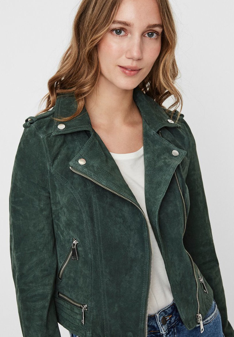 vero moda green suede jacket