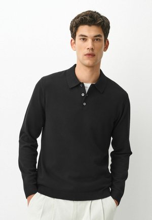 Next, REGULAR FIT - ESSENTIAL KNITTED POLO SHIRT - Jumper - black