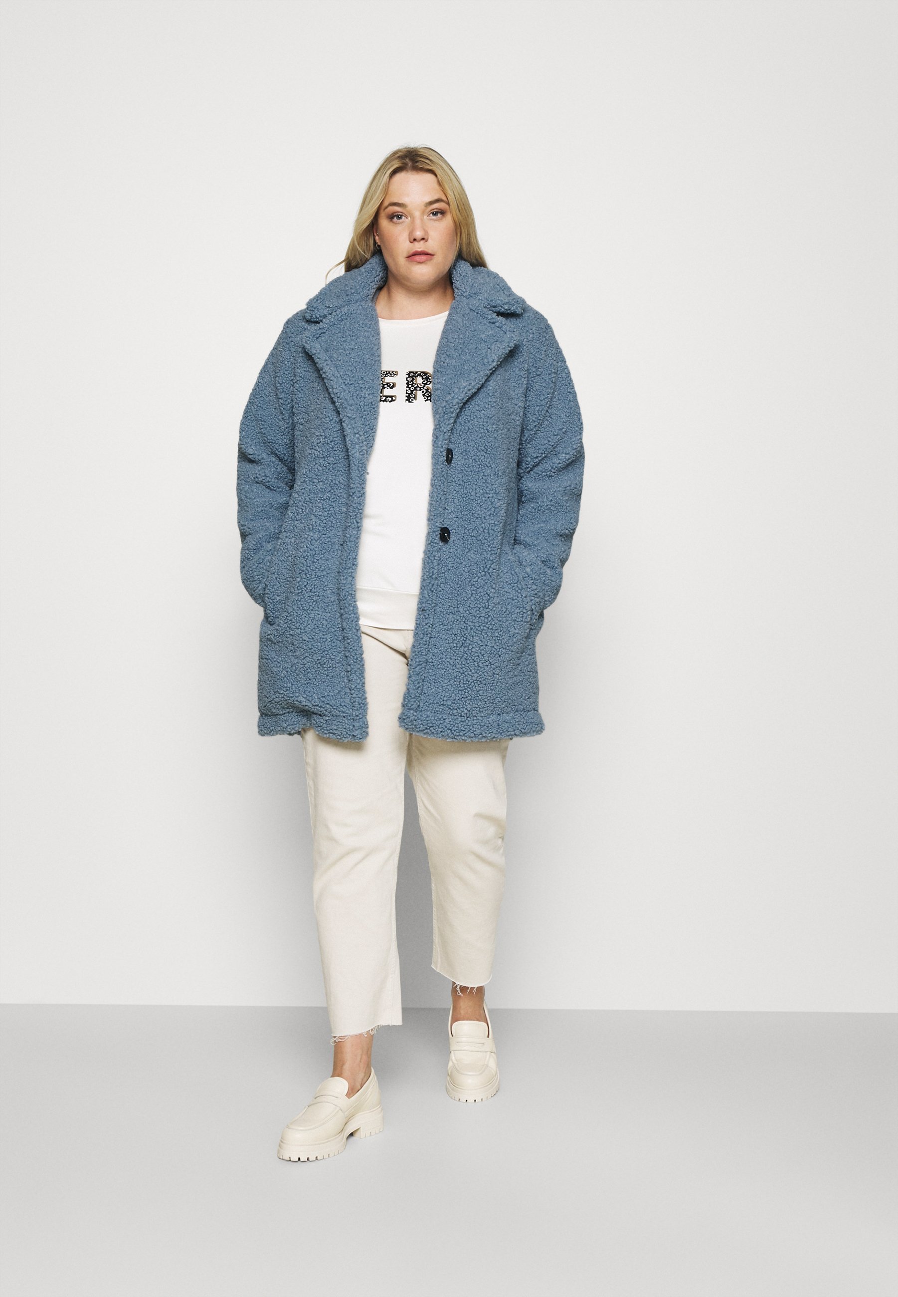 teddy coat blue