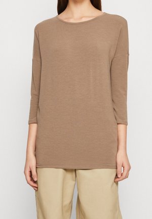 Langærmet T-shirt - brown