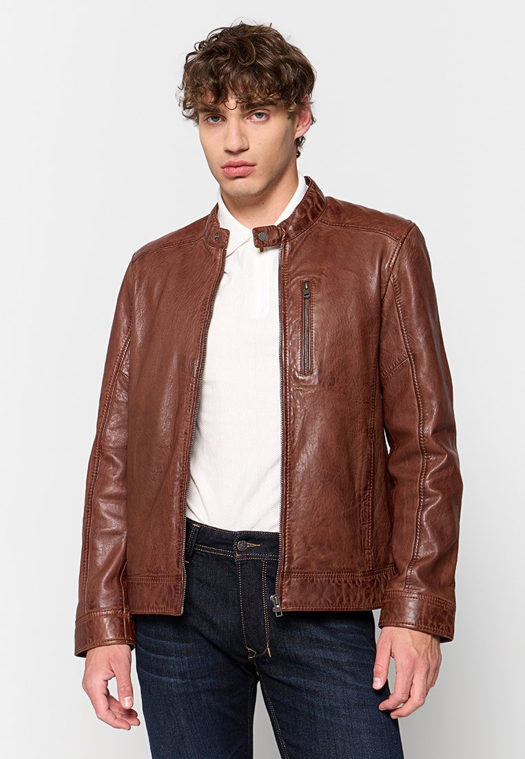 Oakwood Leren jas cognac