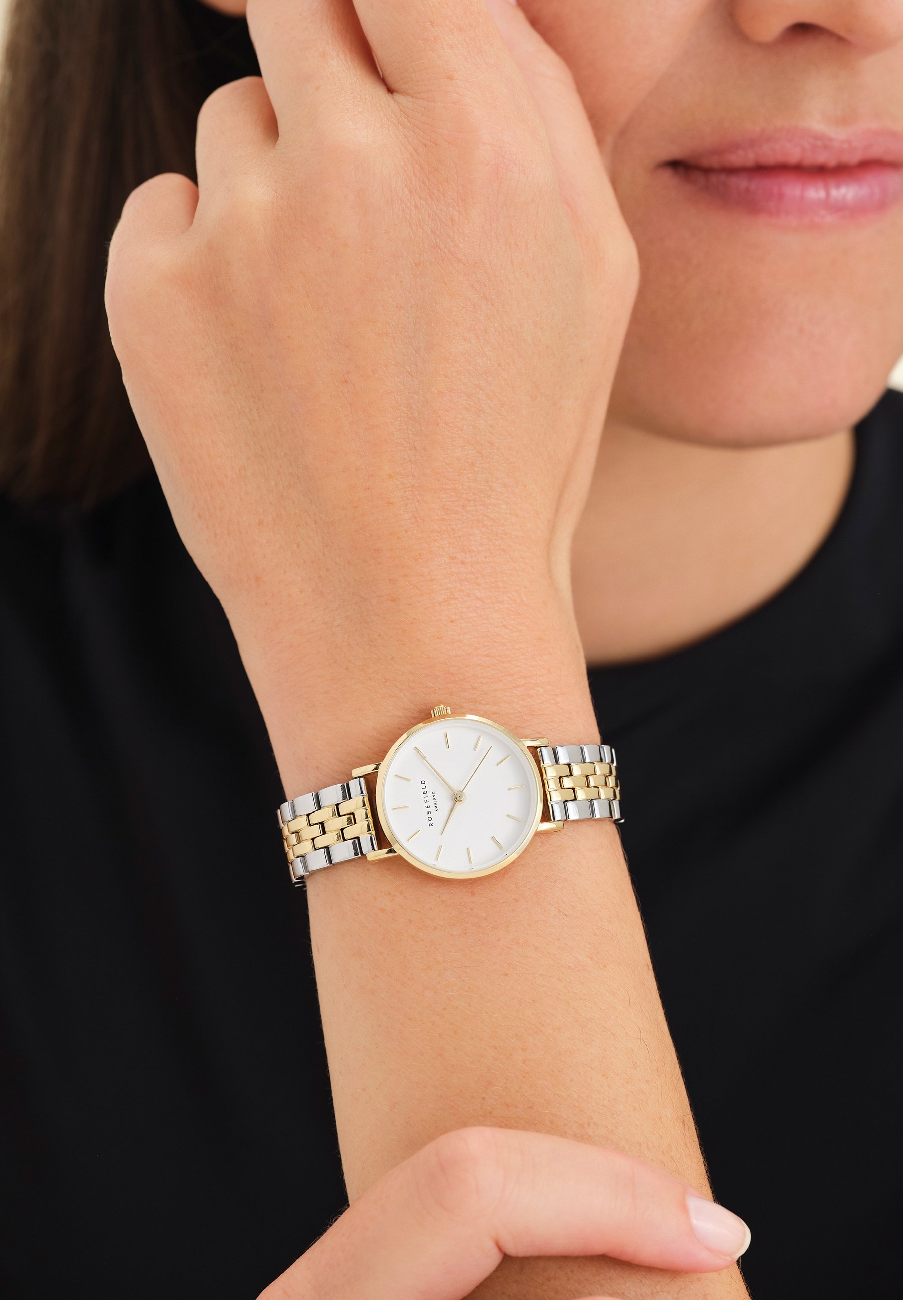 Rosefield Montre silver coloured and gold coloured/argenté ZALANDO