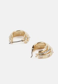 DKNY SPIKE PAVE SPLIT HOOP - Øredobber - gold-coloured