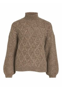 Onltess Ls Long High Neck Knt Malt Ball Detail Melange