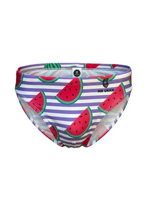 Mr Ukko, WATERMELONS STRIPES - Badehose Slip - watermelons purple stripes