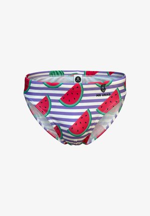 Mr Ukko, WATERMELONS STRIPES - Badehose Slip - watermelons purple stripes