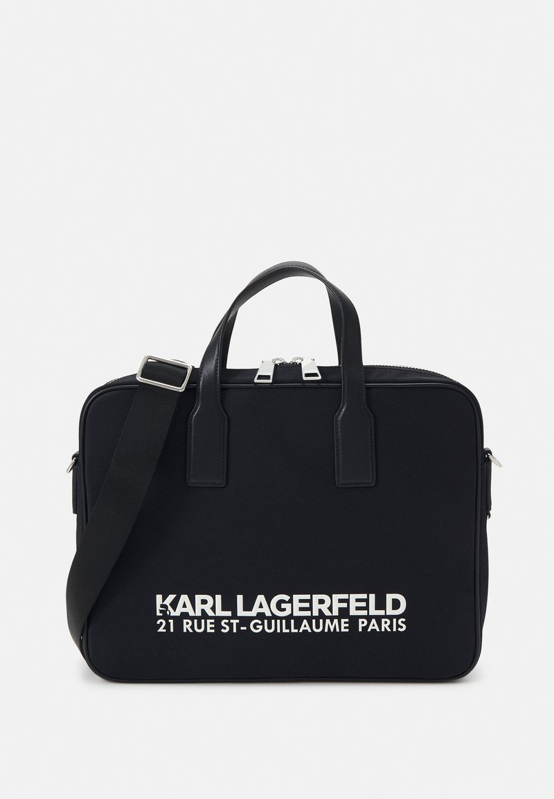KARL LAGERFELD Borsa a Mano Donna Nera Pelle 36x30cm