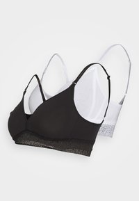 PETITE FLEUR BY LASCANA NURSING BRA 2 PACK - Reggiseno a triangolo - white/black