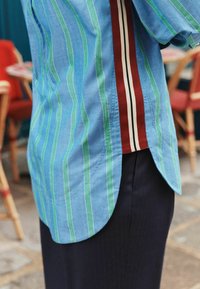 Next LONG SLEEVE SIDE STRIPE  - Užsagstoma palaidinė - blue green stripe