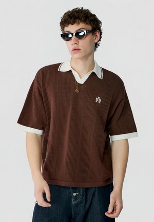 Bershka PREPPY - Poloshirt - dark brown