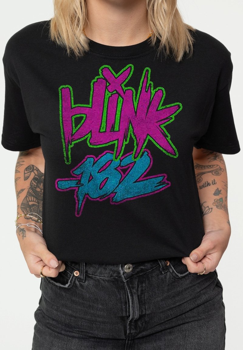 Paradiso Clothing BLINK DISTRESSED UNISEX - Print T-shirt - black