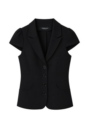 Stradivarius, SHORT SLEEVE POCKET SHIRT - Chemisier - black