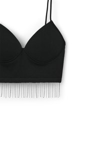 Terranova CON FRANGE E STRASS - Top - nero