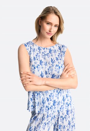 MIT BLUMEN - Bluse - cotton blue