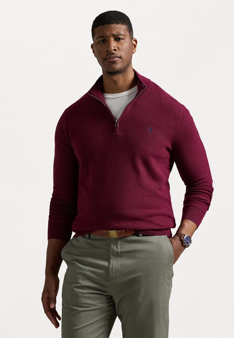 Polo Ralph Lauren Big & Tall QUARTER-ZIP JUMPER - Pulover - damson red