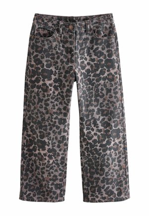 WIDE LEG - Jeans Relaxed Fit - chocolate leopard