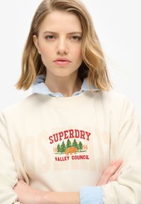 Superdry & Co TRAVEL SOUVENIR LOOSE CREW  - Sweater - cream