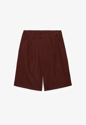 INSIDE, BERMUDA TEXTURA PINZAS TIRO ALTO - Shorts - marron