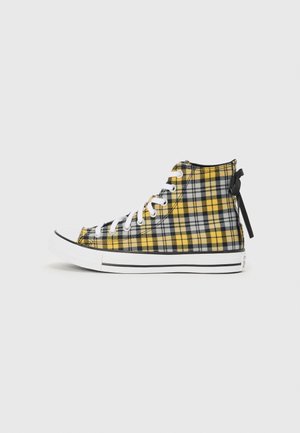 CHUCK TAYLOR ALL STAR PLAID - High-top trainers - black/yellow/white