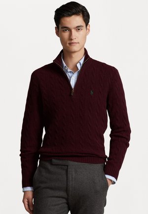 Polo Ralph Lauren CABLE-KNIT WOOL-CASHMERE JUMPER - Strickpullover - aged wine heather