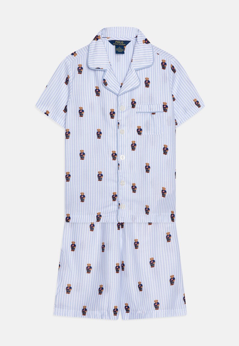 Polo Ralph Lauren BEARS COAT SHORT - Σετ πιτζάμας - white/elite blue