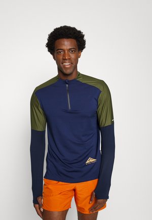 TRAIL - Pitkähihainen paita - midnight navy/rough green/obsidian