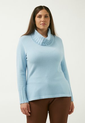 Striktrøje - light blue