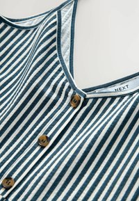 REGULAR FIT - MIDI - Jerseyklänning - blue/white