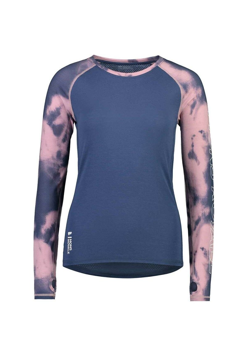 Damen Sportbekleidung | Mons Royale BELLA TECH Langarmshirt denim tie dye/blau - XM93887 Damen Sportbekleidung | Mons Royale BELLA TECH Langarmshirt denim tie dye/blau - XM93887