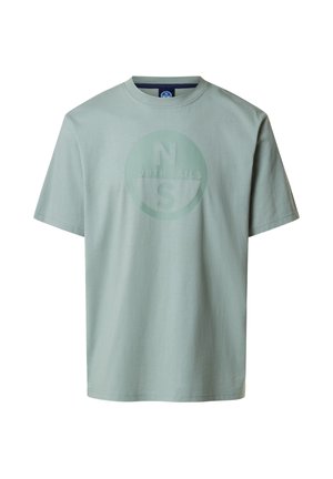 WITH MAXI LOGO - T-shirt con stampa - iceberg green