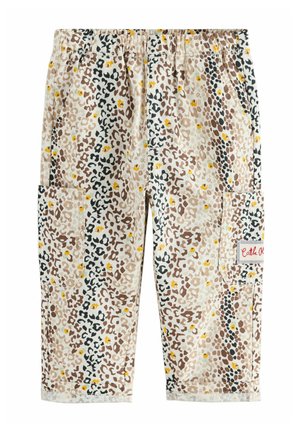 Pantalon cargo - tan/brown leopard print