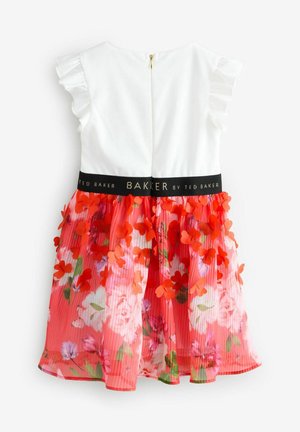 Baker by Ted Baker REGULAR FIT FORAL PLEATED MOCKABLE - Vestido informal - red