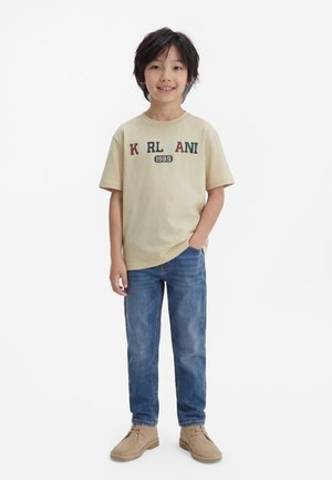 Karl Kani COLLEGE  - Nyomott mintás póló - sand