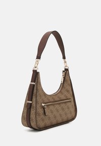 Guess NOREEN TOP ZIP SHOULDER BAG - Rankinė - latte logo/brown