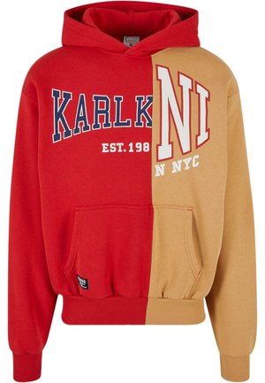 Karl Kani RETRO SPLIT OS  - Kapuzenpullover - red sand