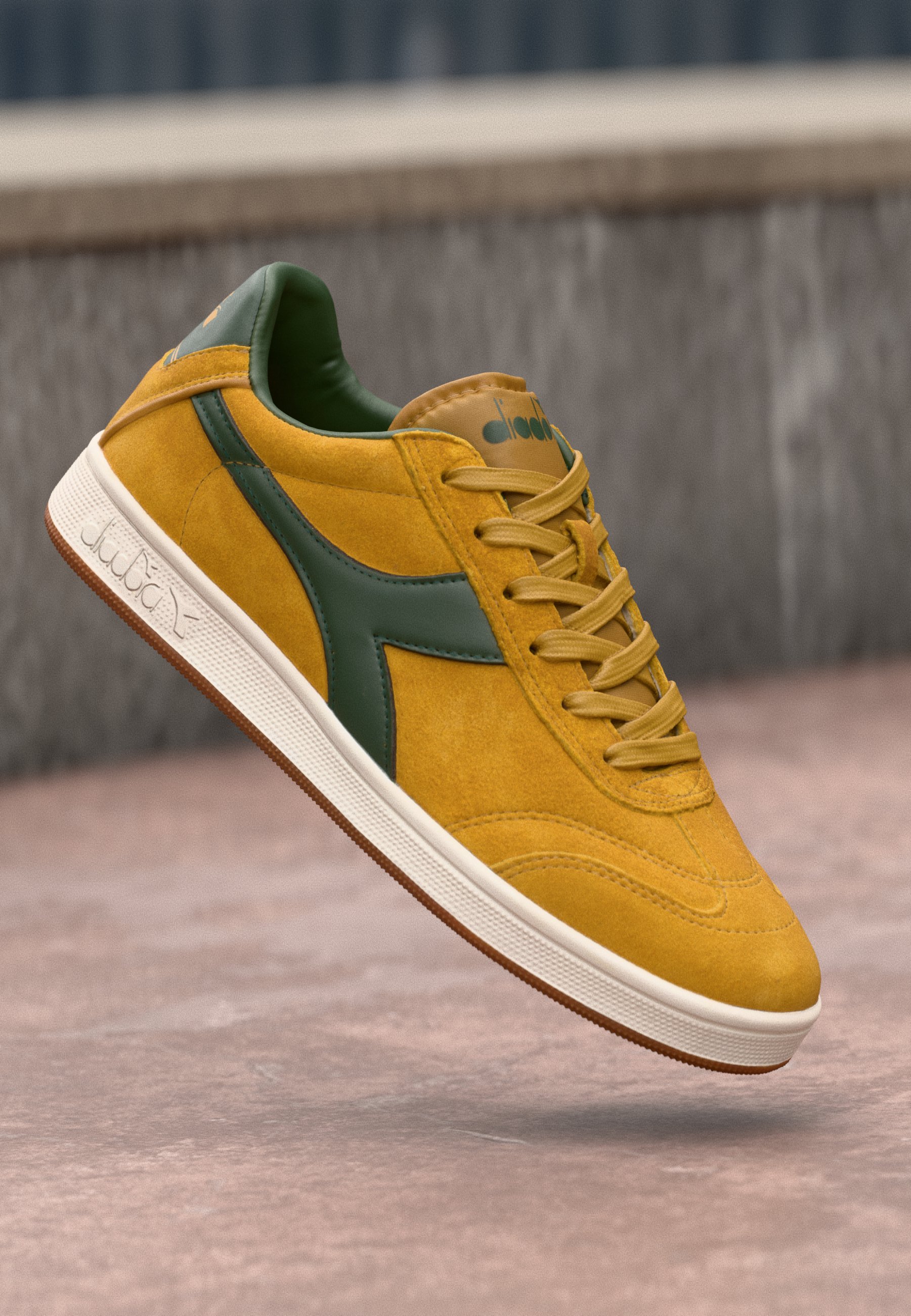 Diadora KICK Trainers chai tea/black forest/yellow