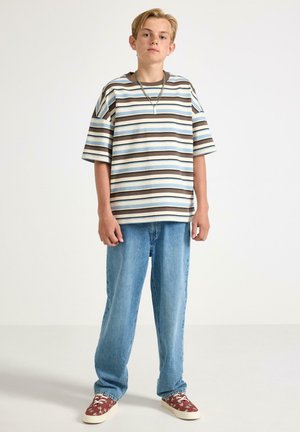Lindex, LINDEX STRIPED T-SHIRT LINDEX - T-shirts print - light dusty beige