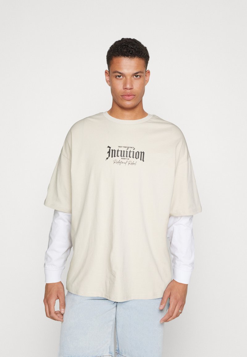 Redefined Rebel RRDEACON TEE UNISEX Longsleeve pumice stone/beige