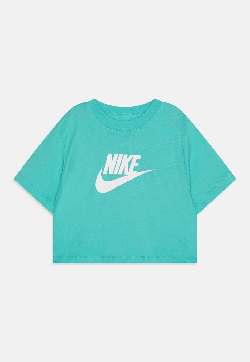 Nike Sportswear TEE CROP FUTURA - Apdrukāts T-krekls - green frost