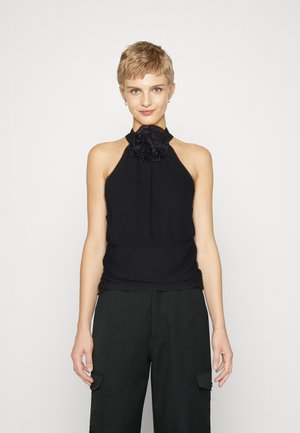 Vero Moda VMSOLLY CROPPED - Μπλούζα - black