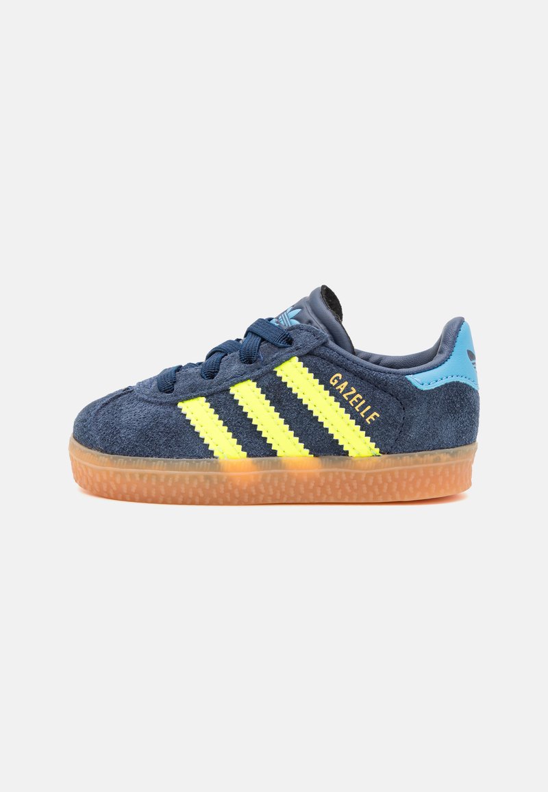 adidas Originals - GAZELLE COMFORT CLOSURE ELASTIC LACES KIDS - Trainers - night indigo/solar yellow/light blue, Enlarge