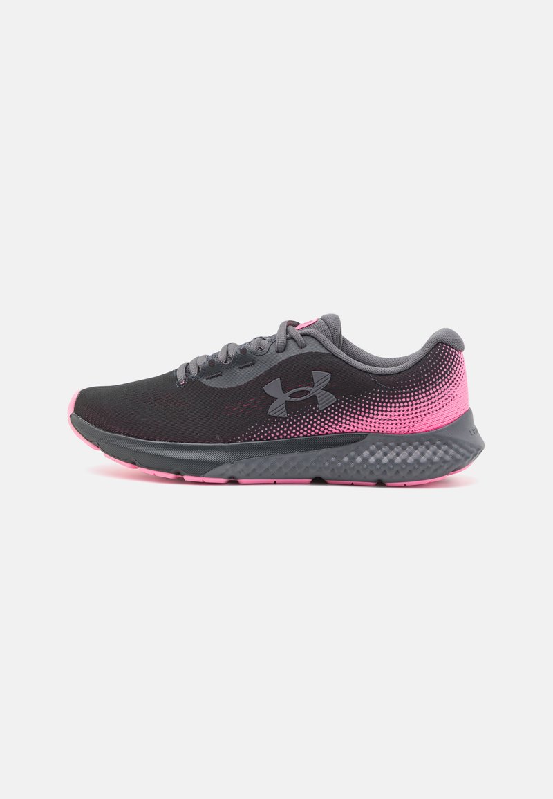 Under Armour CHARGED  - Cestná bežecká obuv - anthracite/fluo pink/castlerock