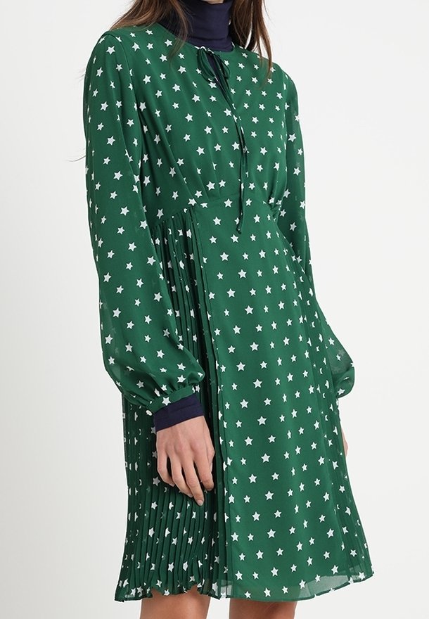 calvin klein green polka dot dress Green Polka Dot Strappy Tailored Dress main image 1