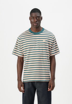 STRIPE TEE UNISEX - Print T-shirt - multi-coloured/semi pink spark/almost yellow/hazy orange