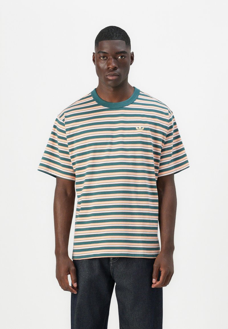 adidas Originals - STRIPE TEE UNISEX - Print T-shirt - multi-coloured/semi pink spark/almost yellow/hazy orange, Enlarge