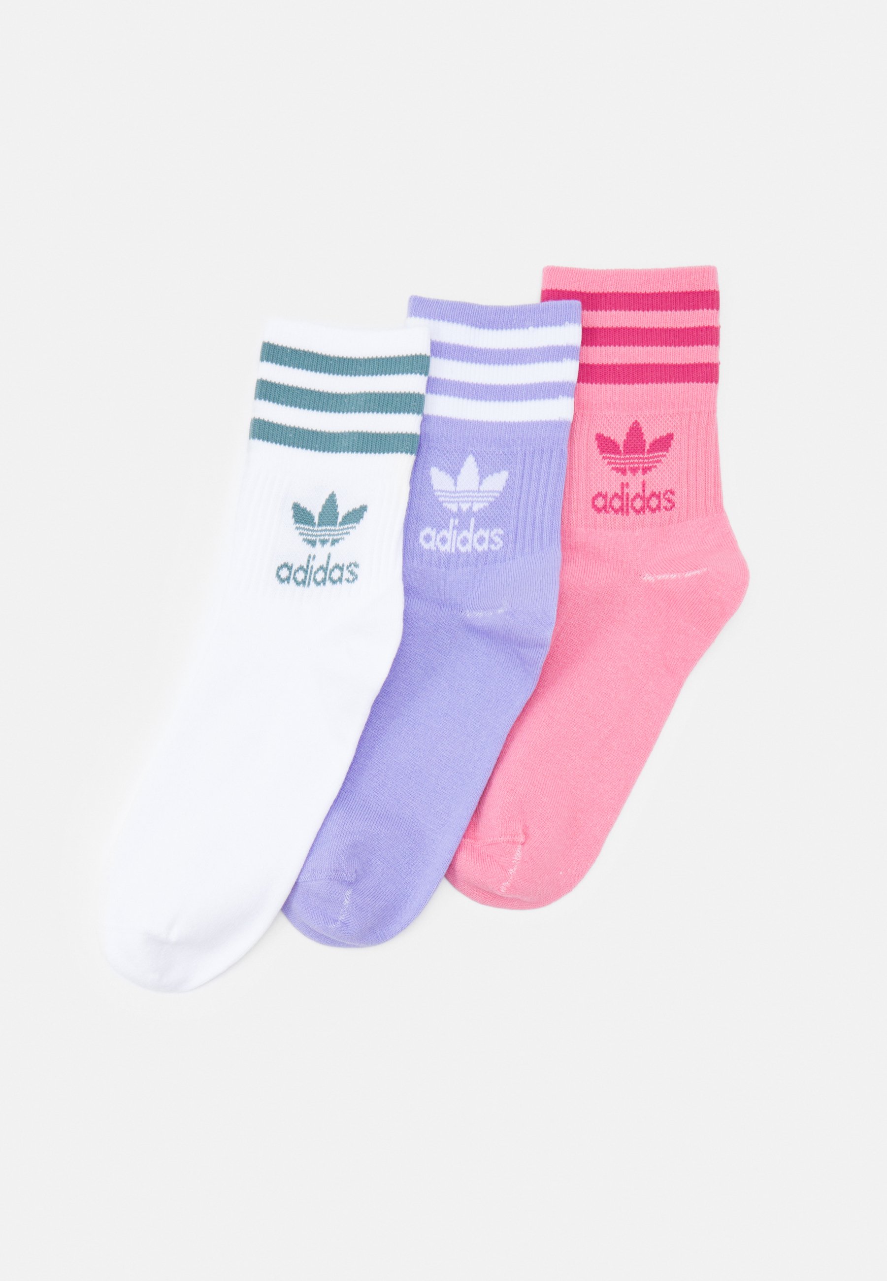 Adidas Originals Mid Cut Unisex 3 Pack Socken Hazy Rose Wild Pink Mehrfarbig Zalando De