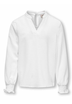 GESMOKTES NORMAL GESCHNITTEN V-AUSSCHNITT TIEF - Blusa - white